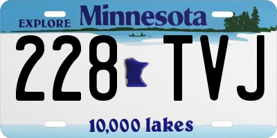 MN license plate 228TVJ