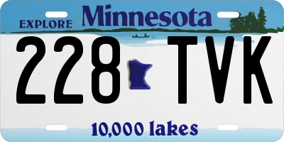 MN license plate 228TVK