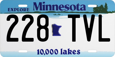 MN license plate 228TVL