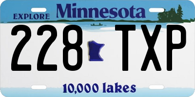 MN license plate 228TXP