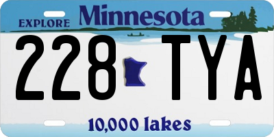 MN license plate 228TYA