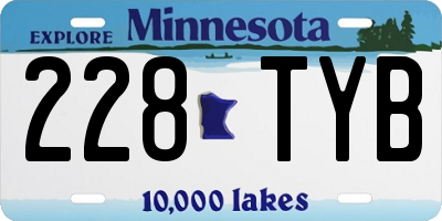 MN license plate 228TYB