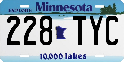 MN license plate 228TYC