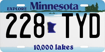 MN license plate 228TYD