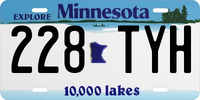 MN license plate 228TYH