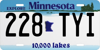 MN license plate 228TYI