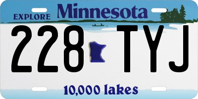 MN license plate 228TYJ