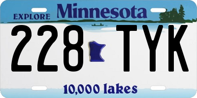 MN license plate 228TYK