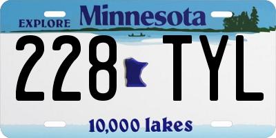 MN license plate 228TYL