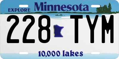 MN license plate 228TYM