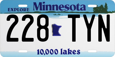 MN license plate 228TYN