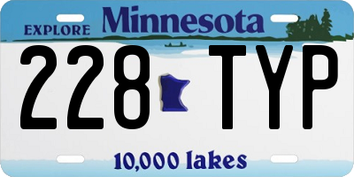 MN license plate 228TYP