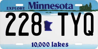MN license plate 228TYQ