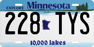 MN license plate 228TYS