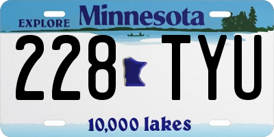 MN license plate 228TYU