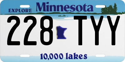 MN license plate 228TYY