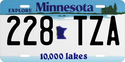 MN license plate 228TZA
