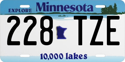 MN license plate 228TZE