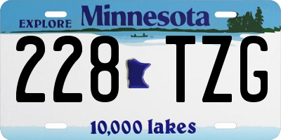 MN license plate 228TZG