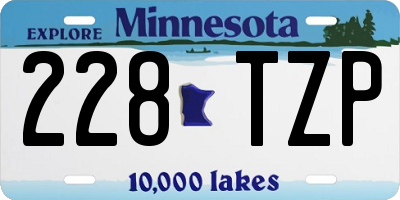 MN license plate 228TZP