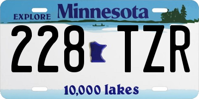 MN license plate 228TZR