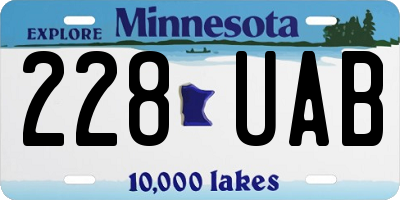 MN license plate 228UAB