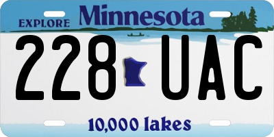 MN license plate 228UAC