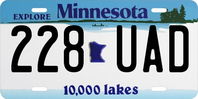 MN license plate 228UAD