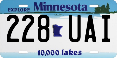 MN license plate 228UAI