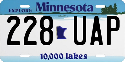 MN license plate 228UAP