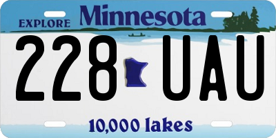 MN license plate 228UAU
