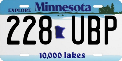 MN license plate 228UBP