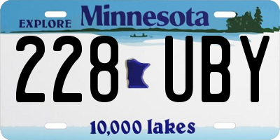 MN license plate 228UBY