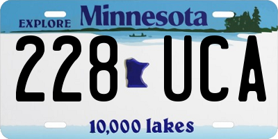 MN license plate 228UCA