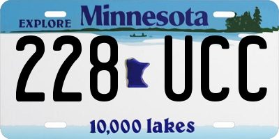 MN license plate 228UCC