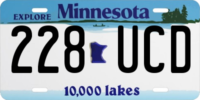 MN license plate 228UCD