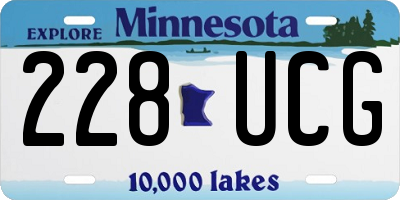 MN license plate 228UCG