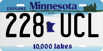 MN license plate 228UCL