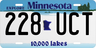 MN license plate 228UCT