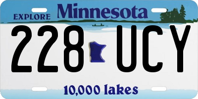 MN license plate 228UCY