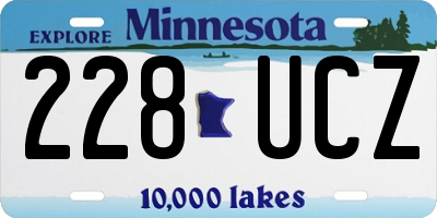 MN license plate 228UCZ