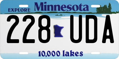 MN license plate 228UDA