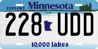 MN license plate 228UDD