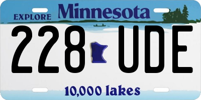 MN license plate 228UDE