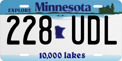 MN license plate 228UDL