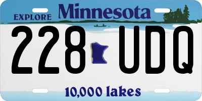 MN license plate 228UDQ