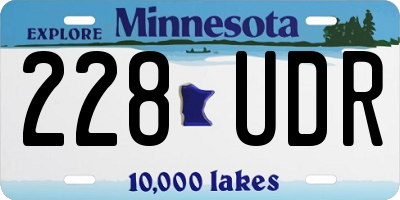 MN license plate 228UDR