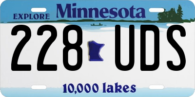 MN license plate 228UDS