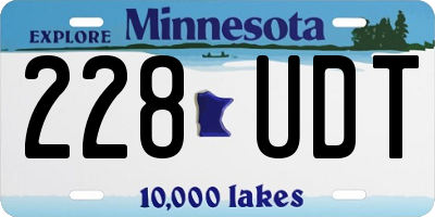 MN license plate 228UDT