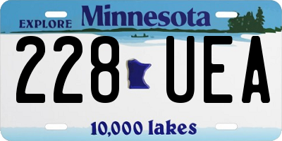 MN license plate 228UEA
